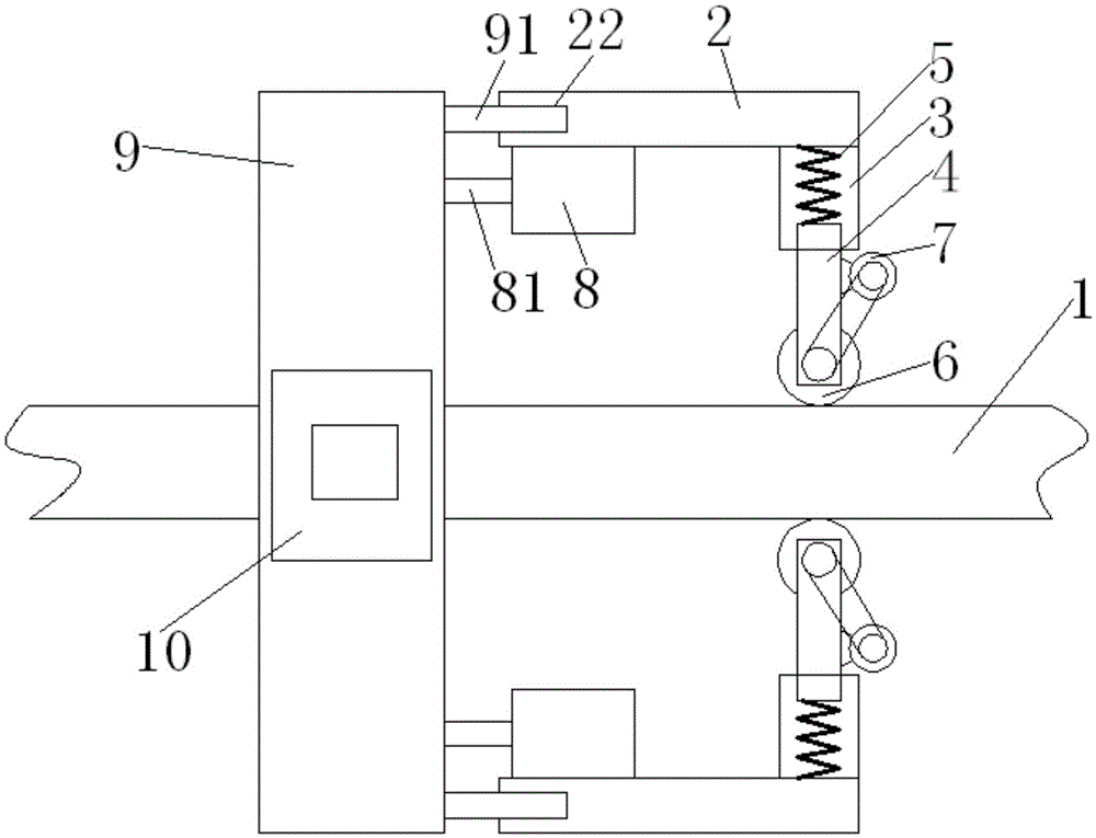 Surface derusting device for oil drill pipe