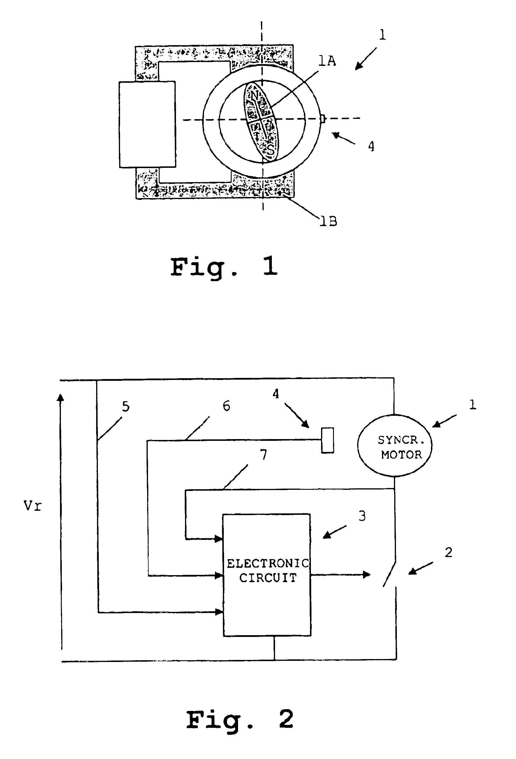 Electronic device for controlling a synchronous motor with permanent-magnet rotor