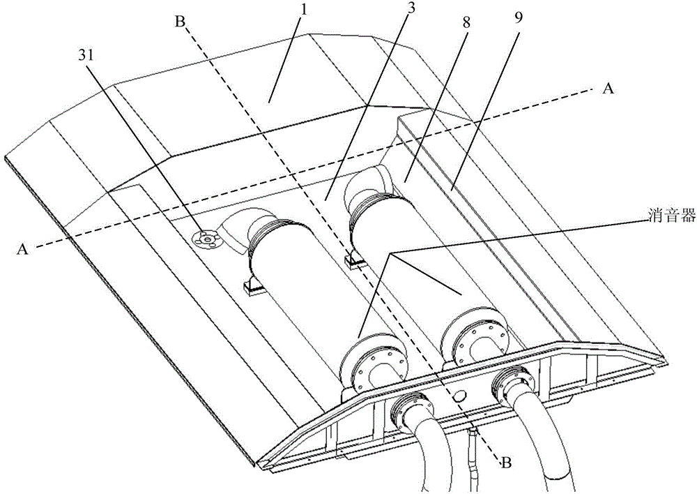 Top cover device and silencer overhead system