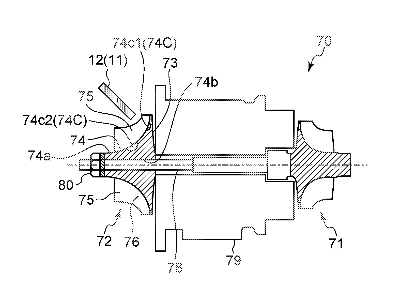 Rotary fluid element and method of correcting unbalance of rotary fluid element