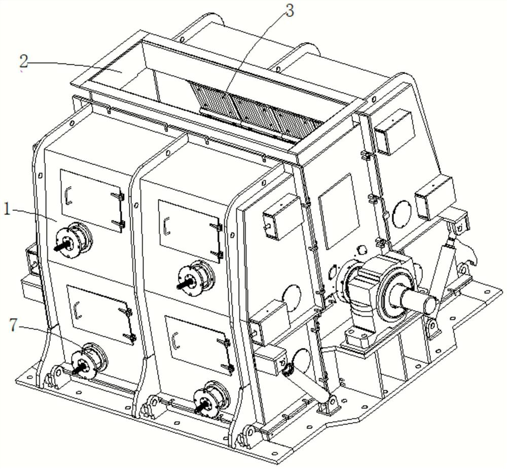 Energy-saving, efficient and environment-friendly fine crusher and application method thereof