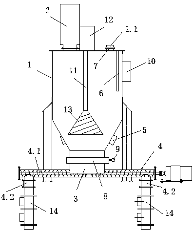 Cement conveying system for nuclear power plant