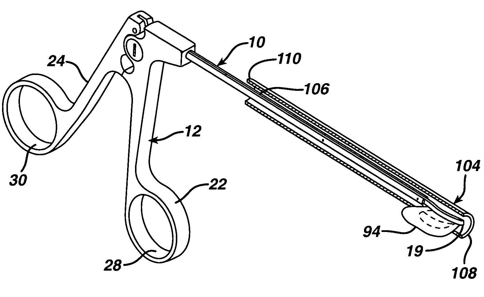 Instrument for delivery of implant