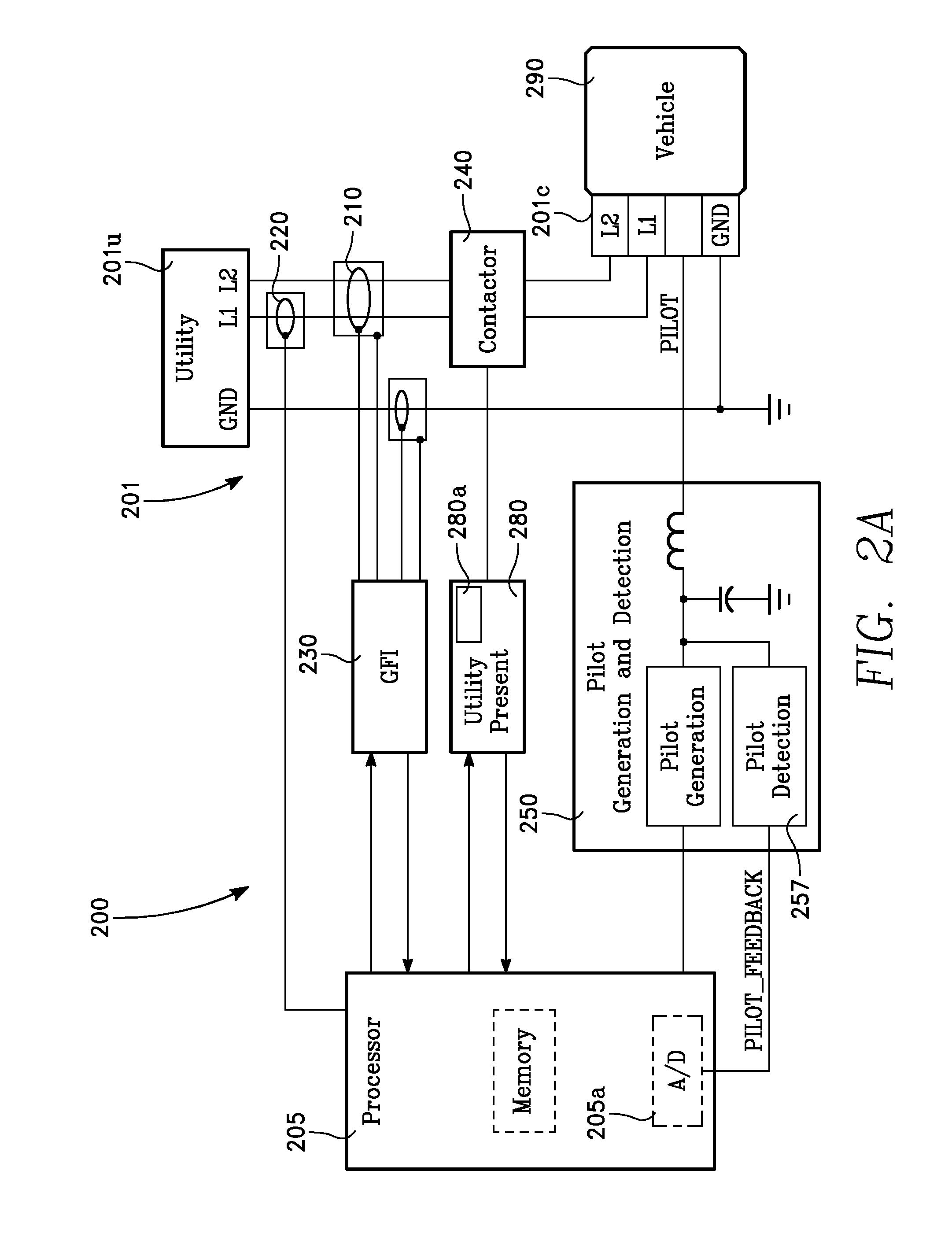 Frequency responsive charging system and method