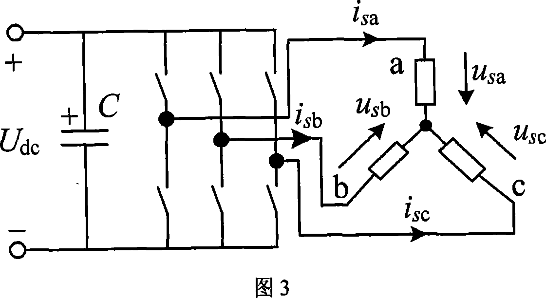 Low-voltage high-voltage generated three-phase asynchronous motor DC power generation system