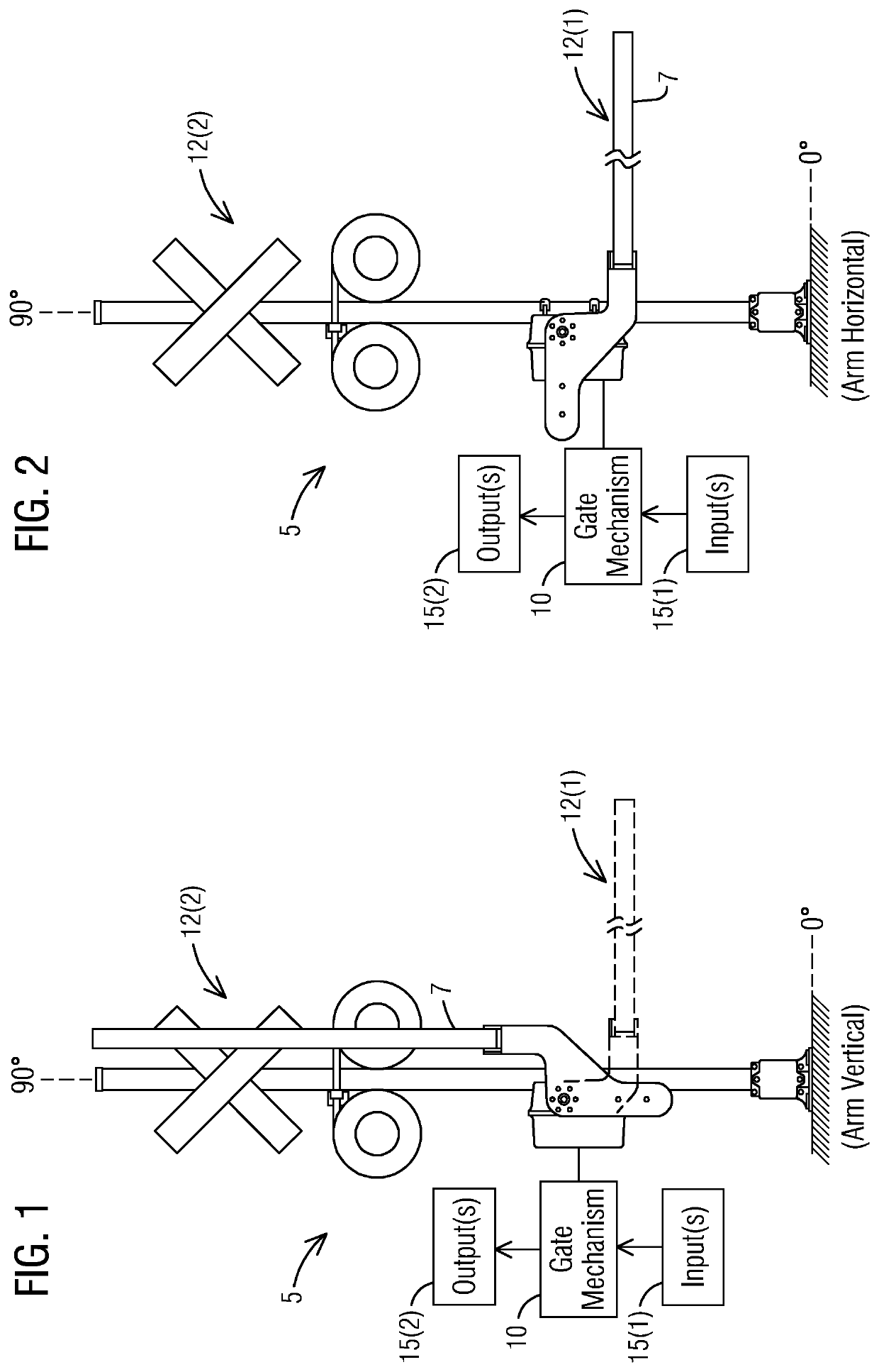 Highway grade crossing gate system including a gate mechanism to rotate a gate arm with human machine interface and voltage reduction circuit