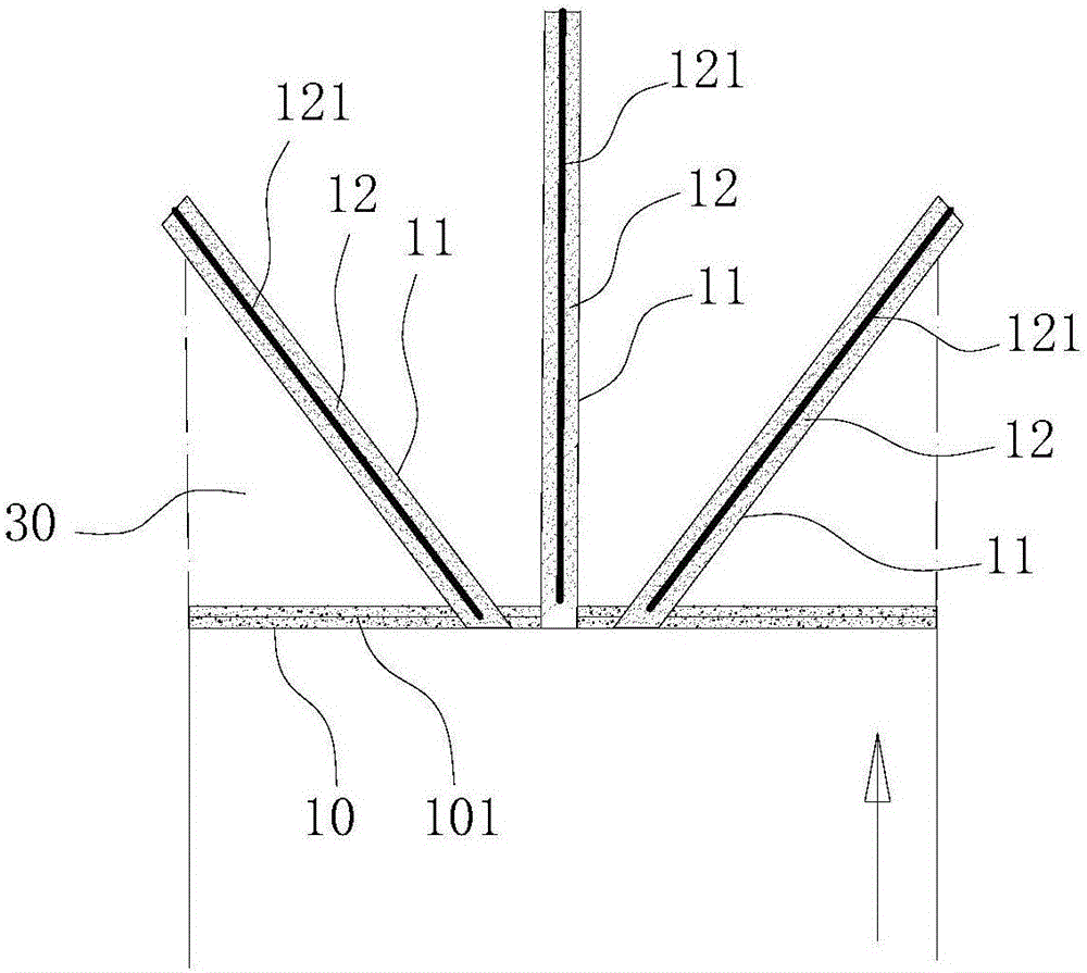 Rock cross-cut coal uncovering section coal body dust reduction and reinforcement structure and construction method thereof