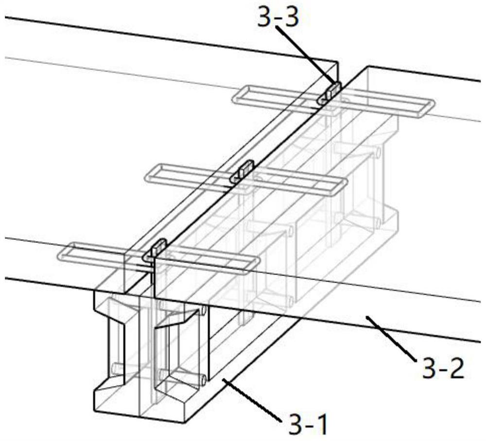 Beam and plate connecting structure based on groove type UHPC splicing ...