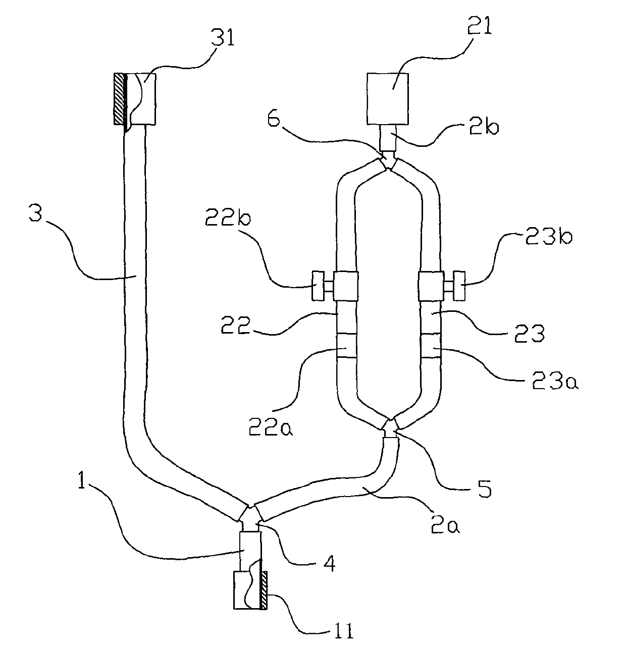 Double-lumen catheter device capable of adjusting single-pulmonary ventilation volume and positive airway pressure