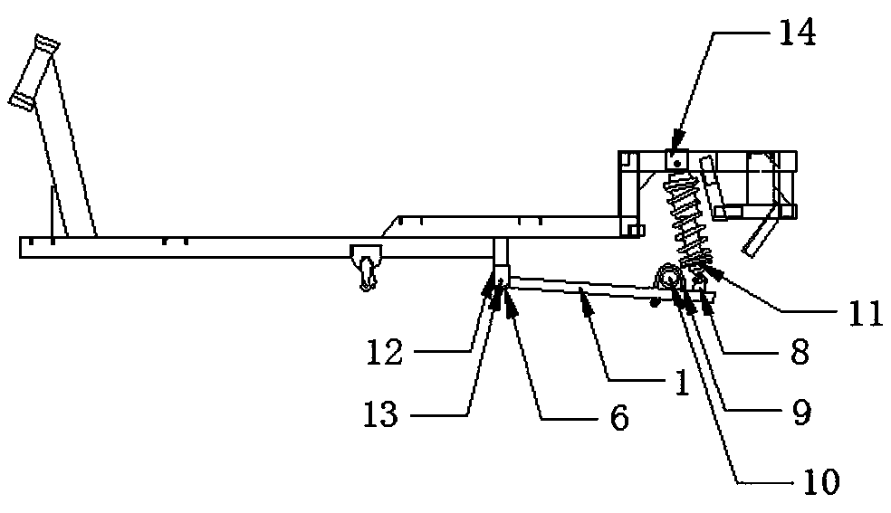 Rear suspension balance frame for tricycle frame with wheels symmetrical distributed