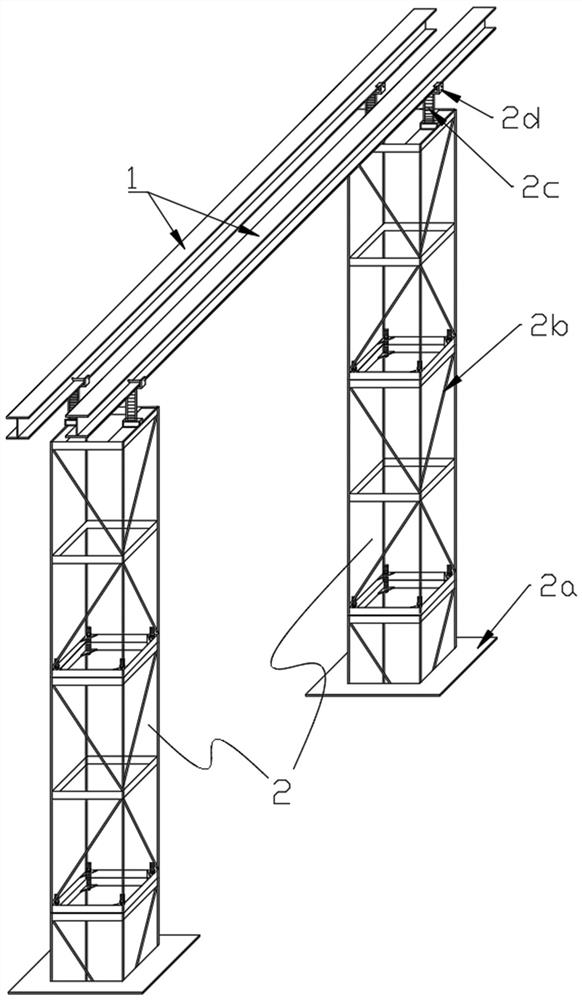 Building back-to-top supporting frame