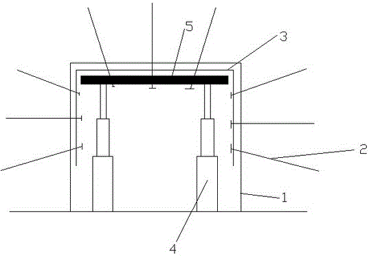 A pressure support system for underground engineering wells and lanes