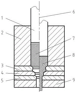 Method for preparing micro-nano copper through multi-axial compression, twisting and combined extrusion