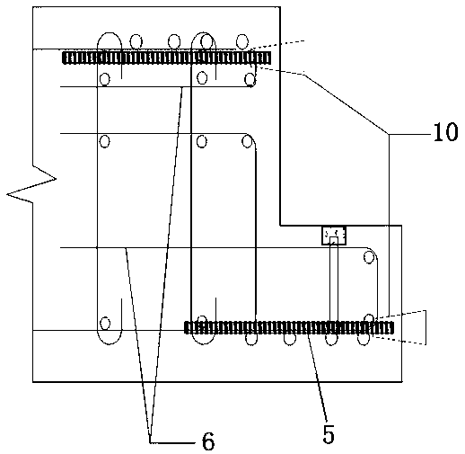 Construction method for installation and positioning of embedded rubber water-stop belt