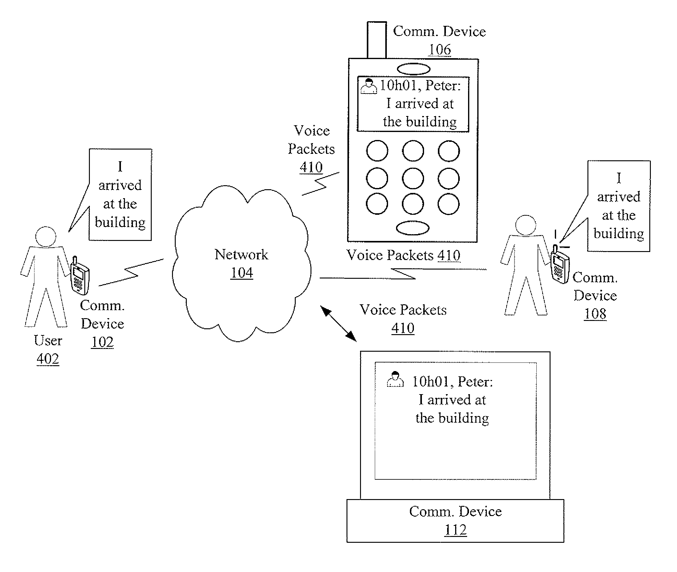 Communication device with a speech-to-text conversion function