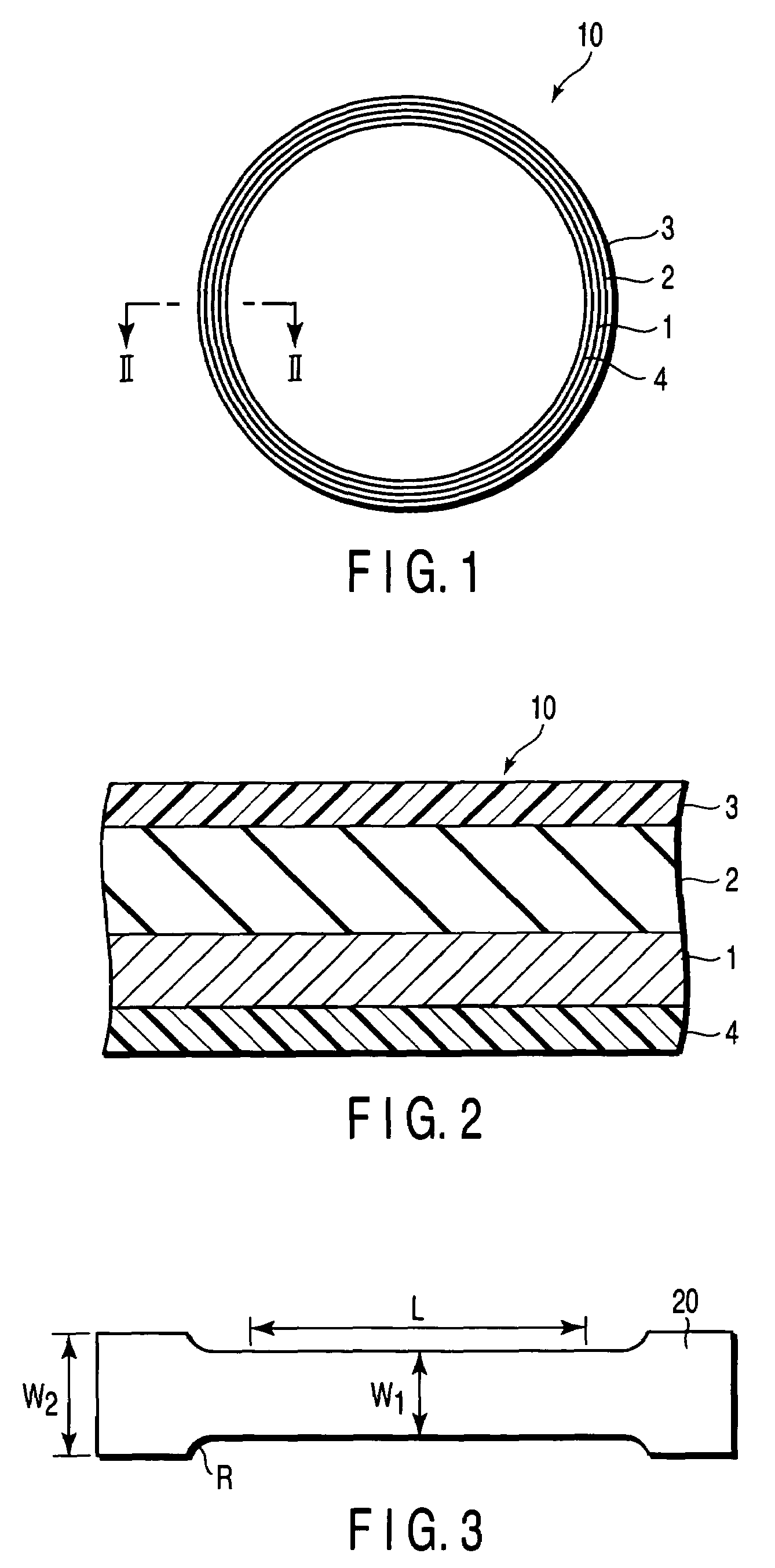 Fixing belt having higher hardness at a rear surface than at a front surface