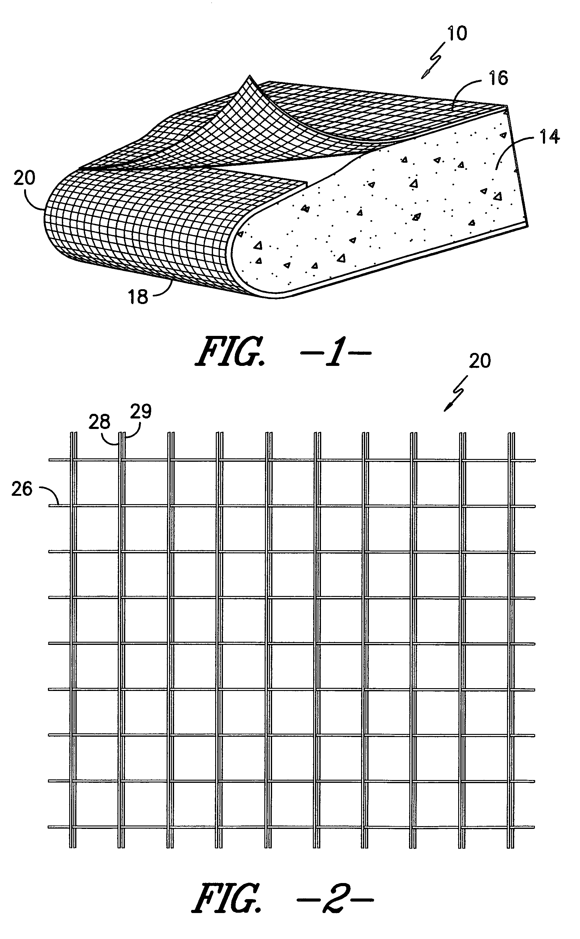 Fabric reinforced cement