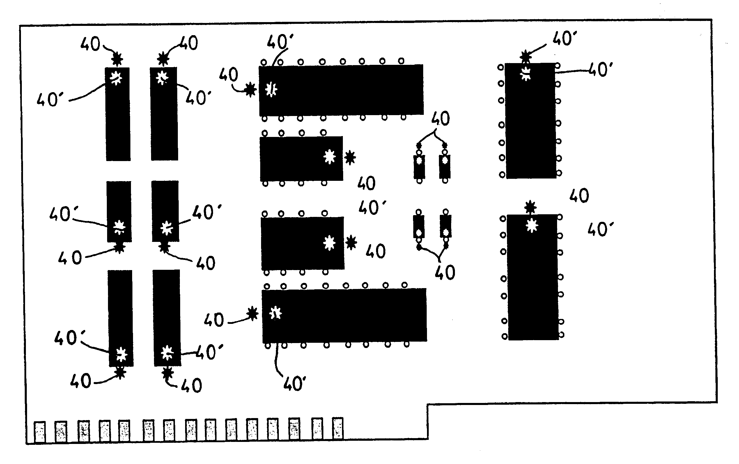 Method for the verification of the polarity, presence, alignment of components and short circuits on a printed circuits board