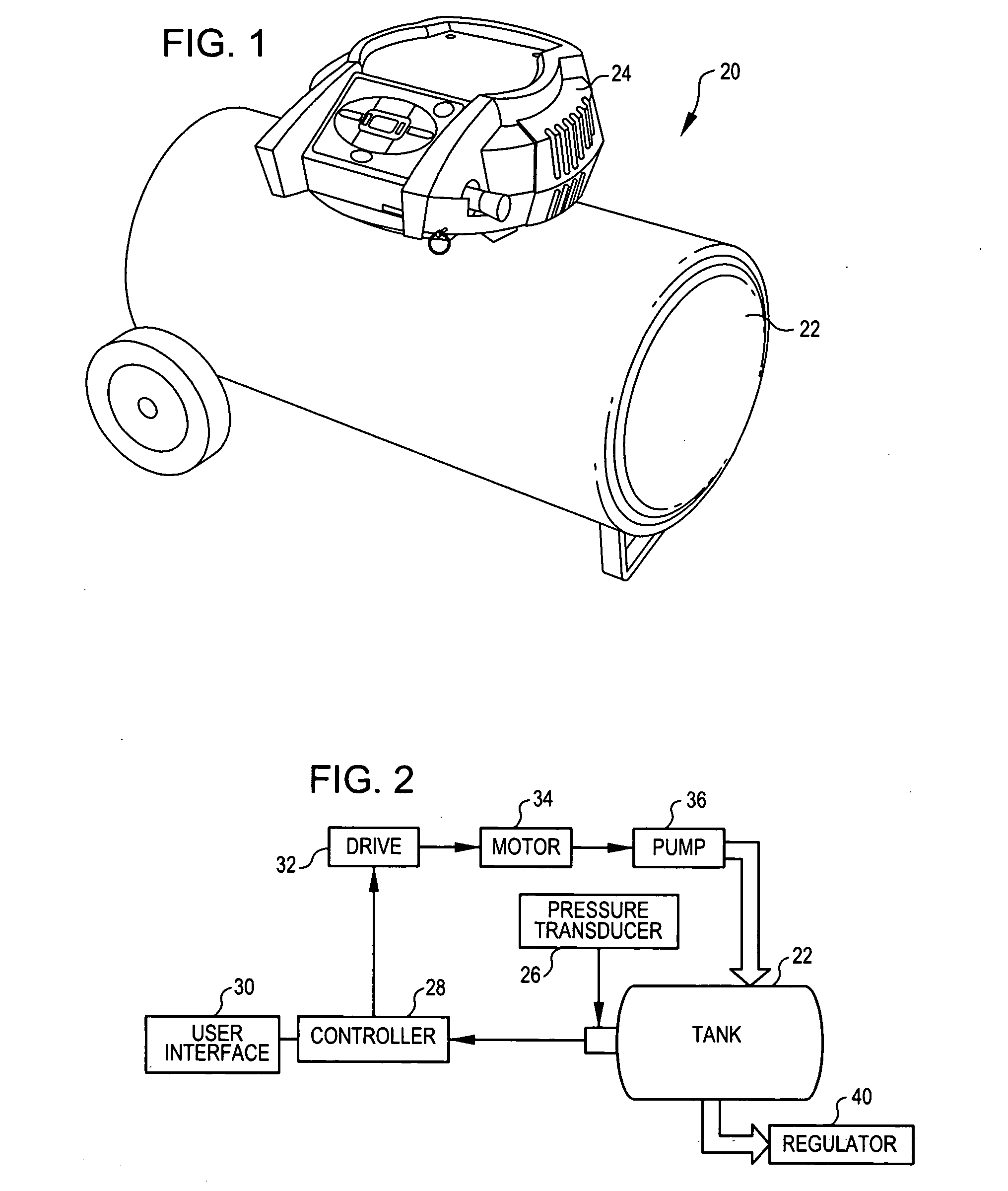 Air compressor utilizing an electronic control system