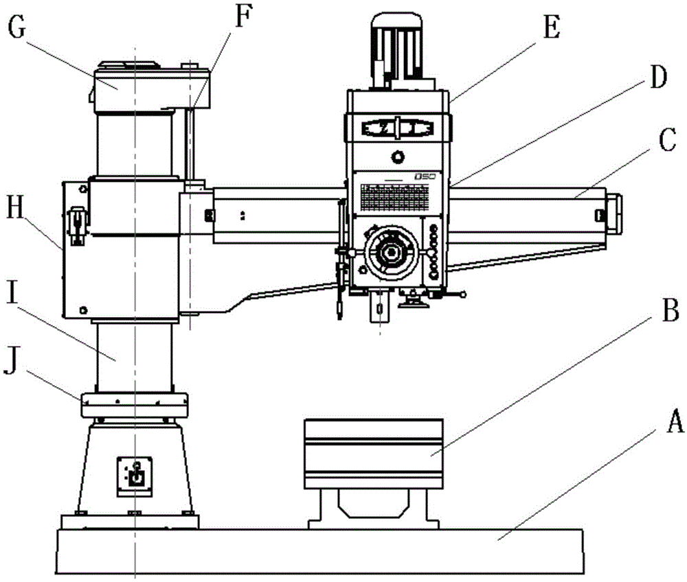 Radial drilling machine