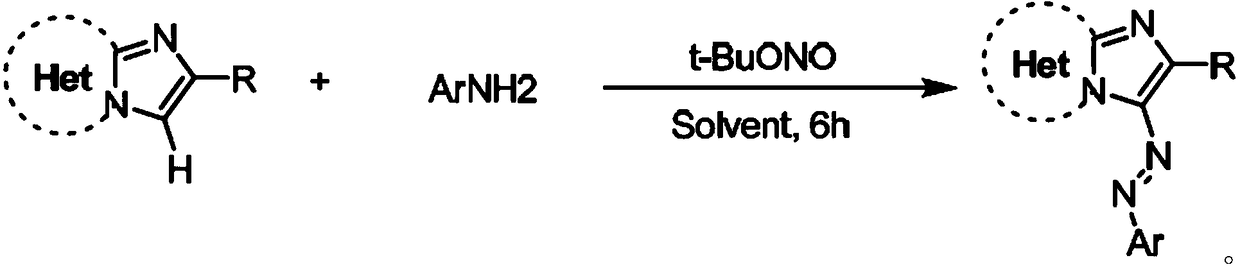 A kind of imidazoheterocyclic azo derivative and its preparation method and application