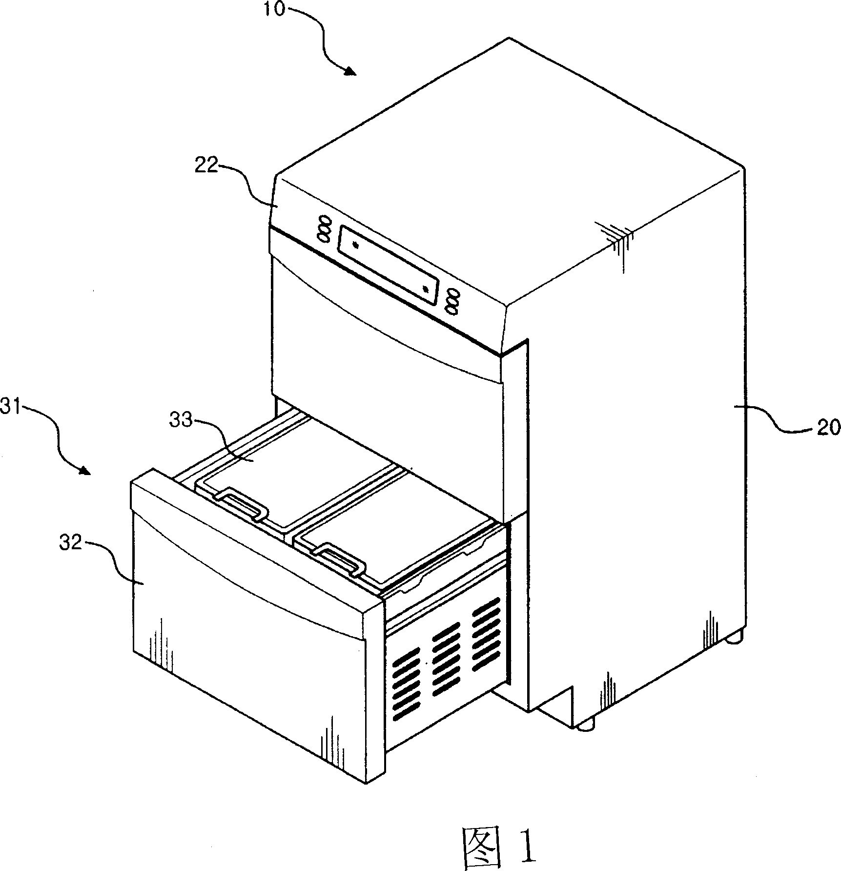Masking structure of wire box of refrigerator