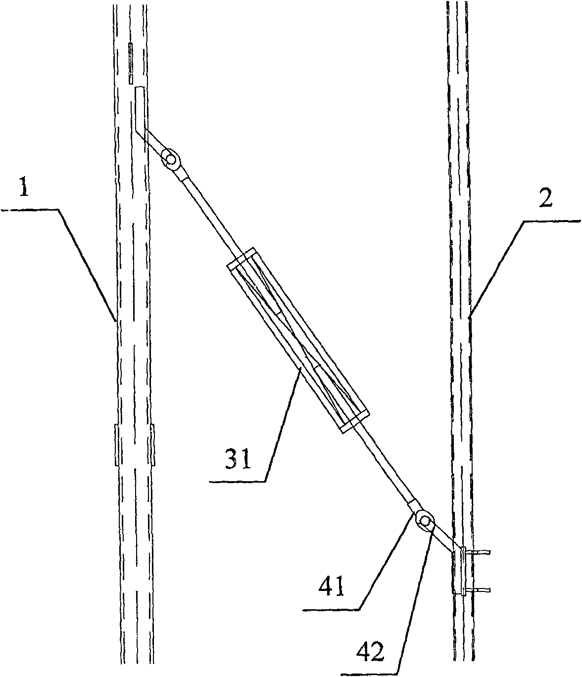 Method for throwing over barrier for climbing system for building construction