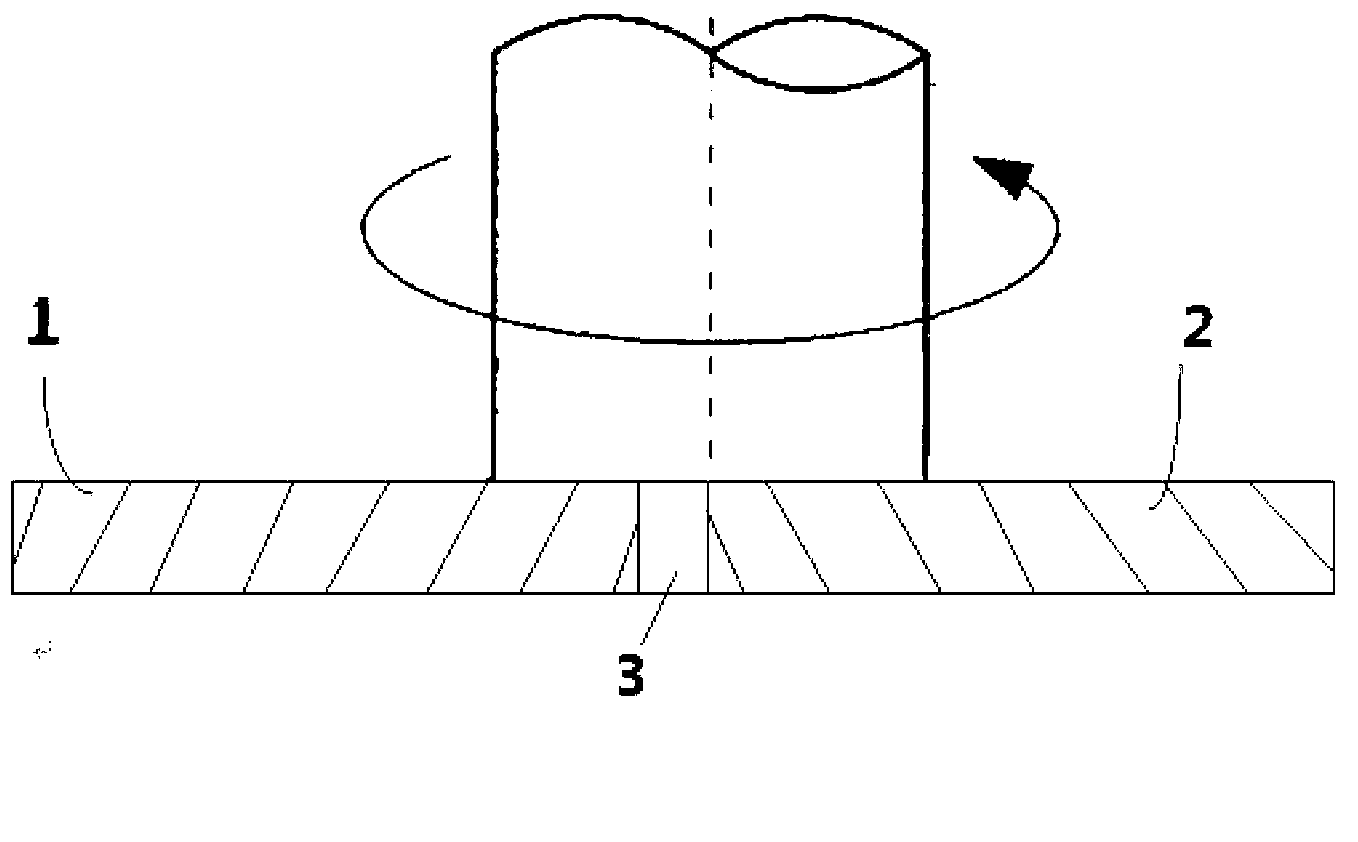 Stirring friction diffusion welding method used for connection of dissimilar materials