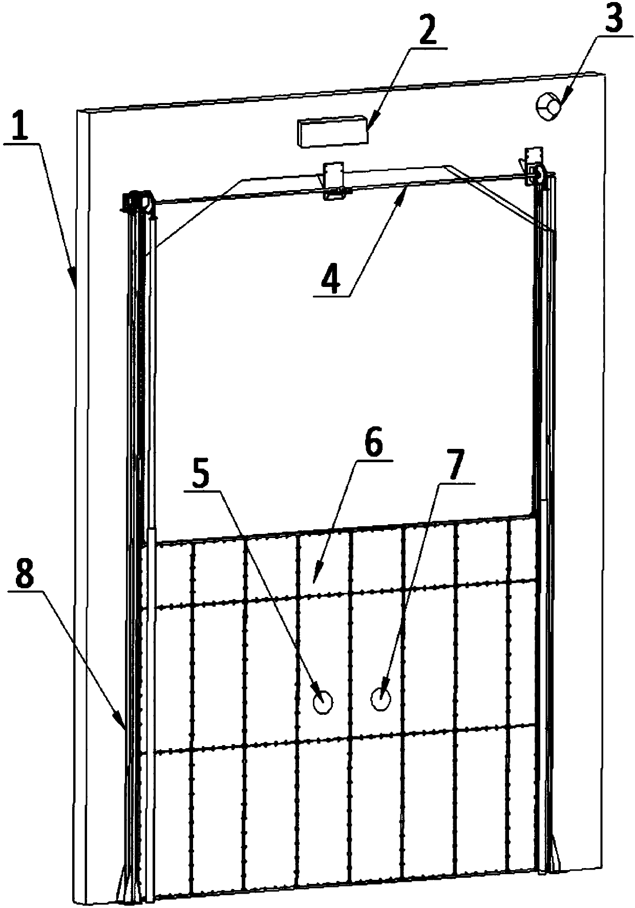 An automatic opening and closing explosion-proof and fire-proof safety door device