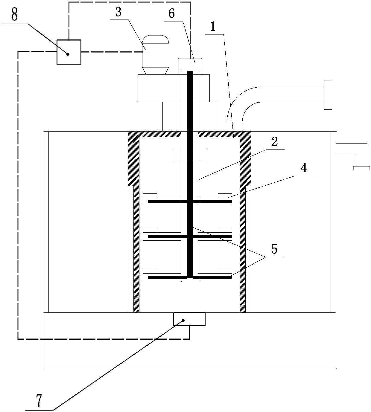 Sludge stirring device based on resistance detection and real-time regulation