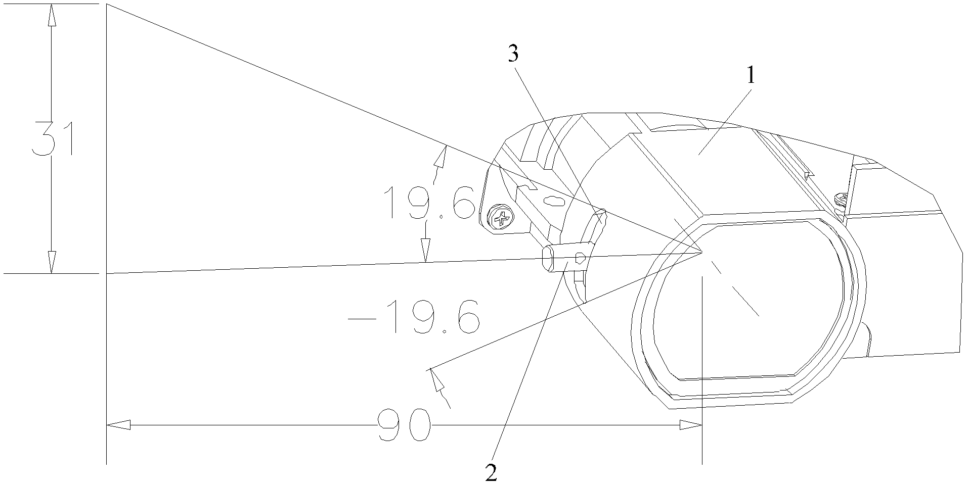 Focusing device for projection equipment