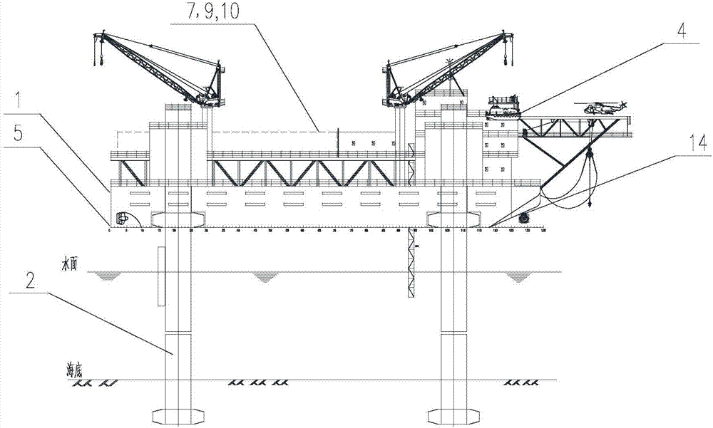 Self-elevating production platform capable of moving freely