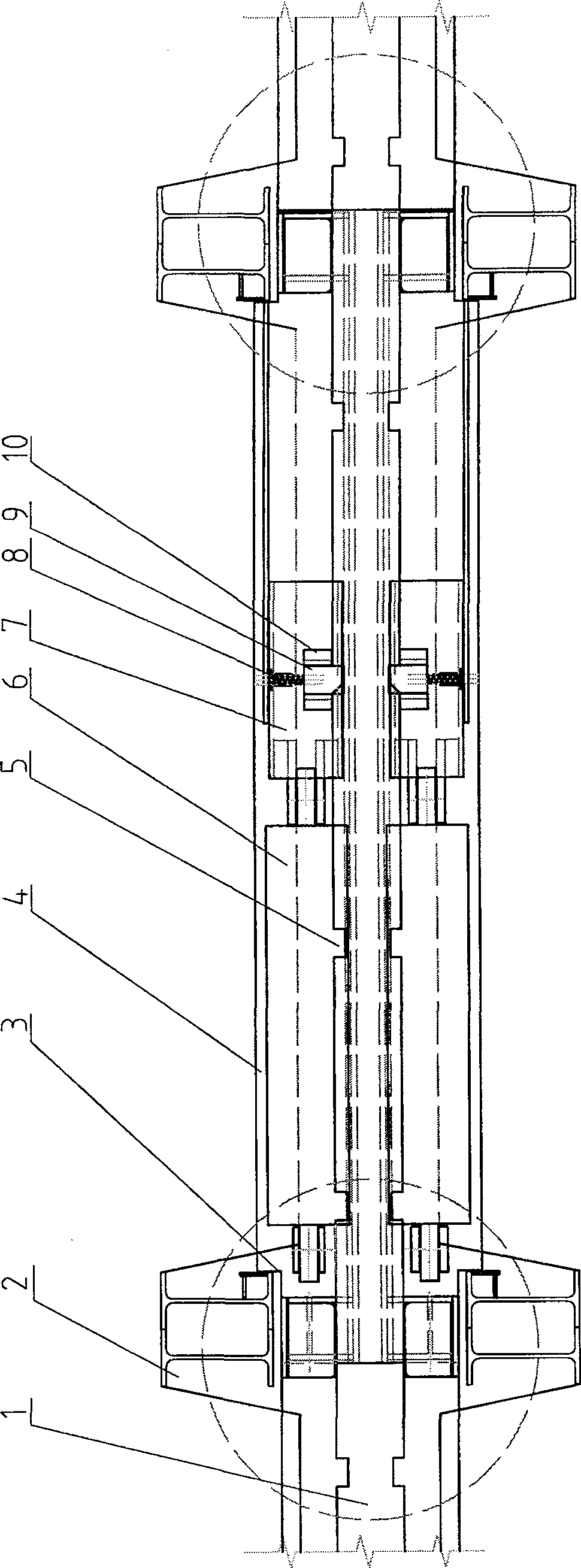 Method for construction of multi-point integral top pulling steel case beam