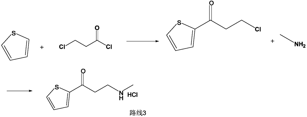 Synthetic method of 3-methylamino-1-(2-thienyl)-1-acetone hydrochloride