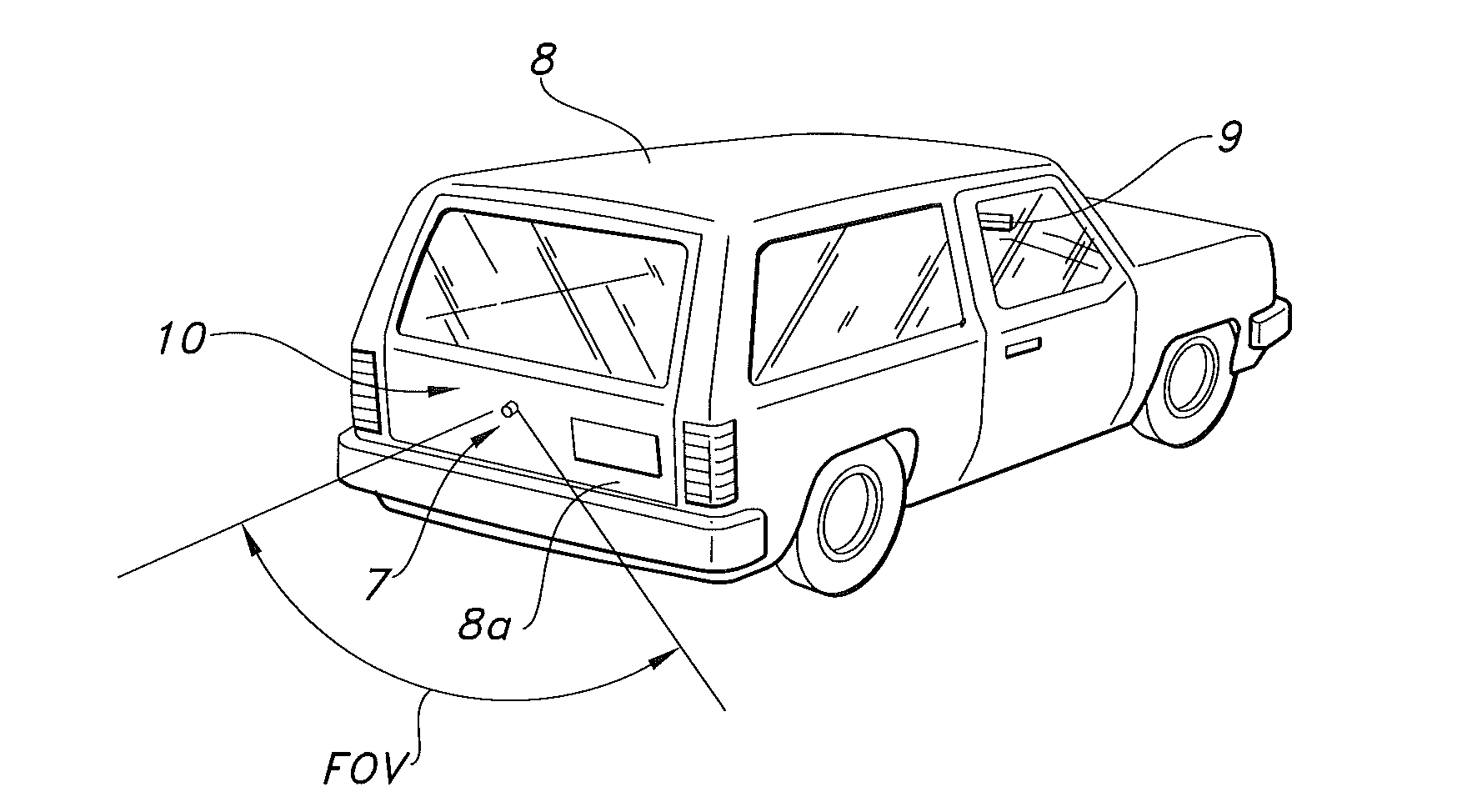 Integrated Automotive System, Pop Up Nozzle Assembly and Remote Control Method for Cleaning a Wide Angle Image Sensors Exterior Surface