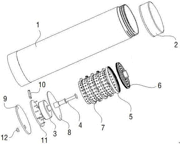 Spiral fluorine-removing filter water cup