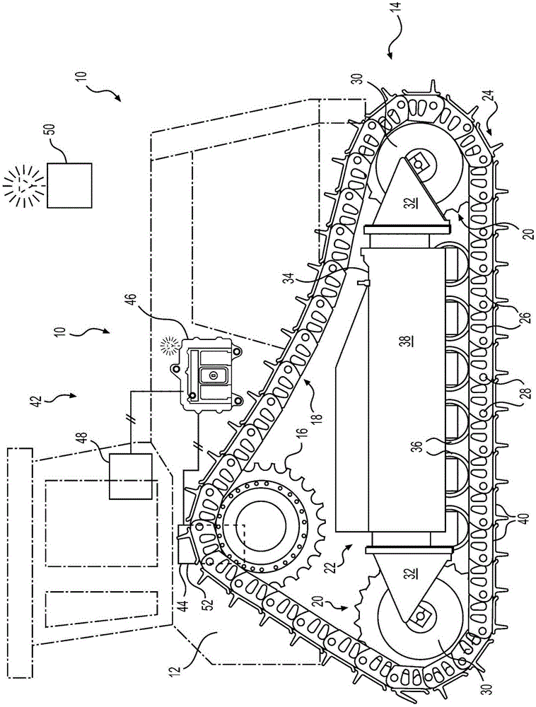 Track assembly having a wear monitoring system