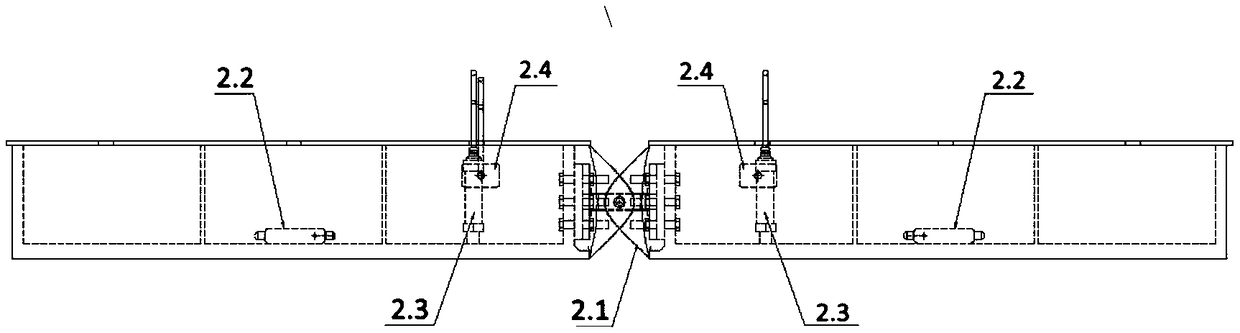 Test method and device for structural collapse response of hull girder under waves