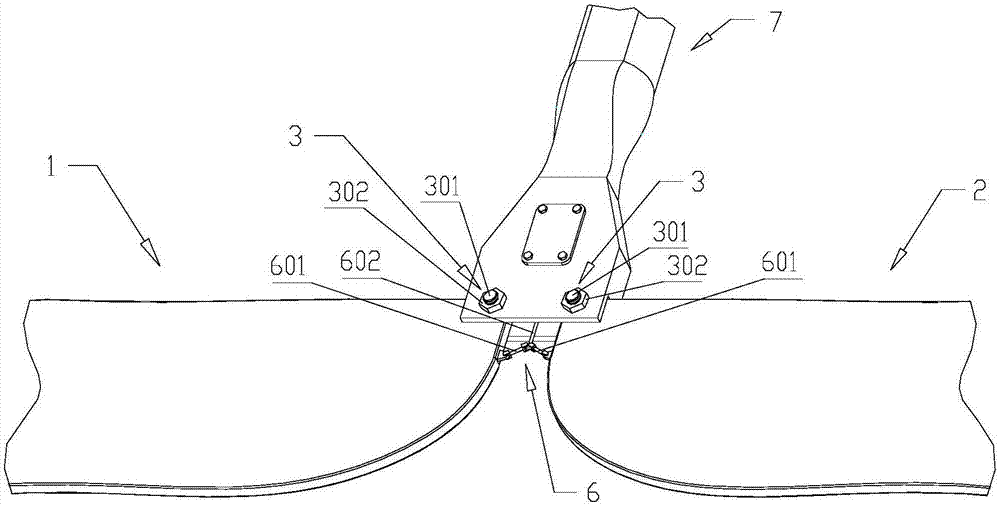Variable dual-tail-fin device for swimming
