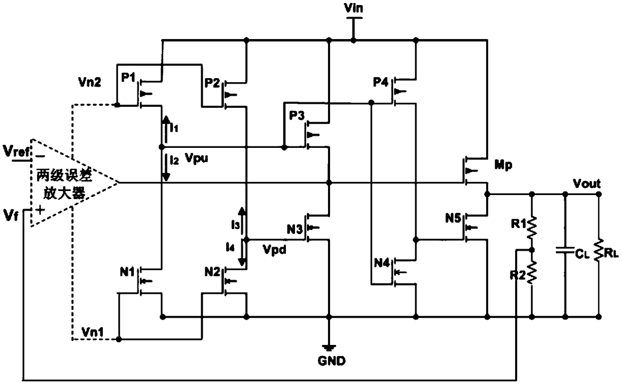 Transiently-responding improved circuit for low-dropout linear regulator