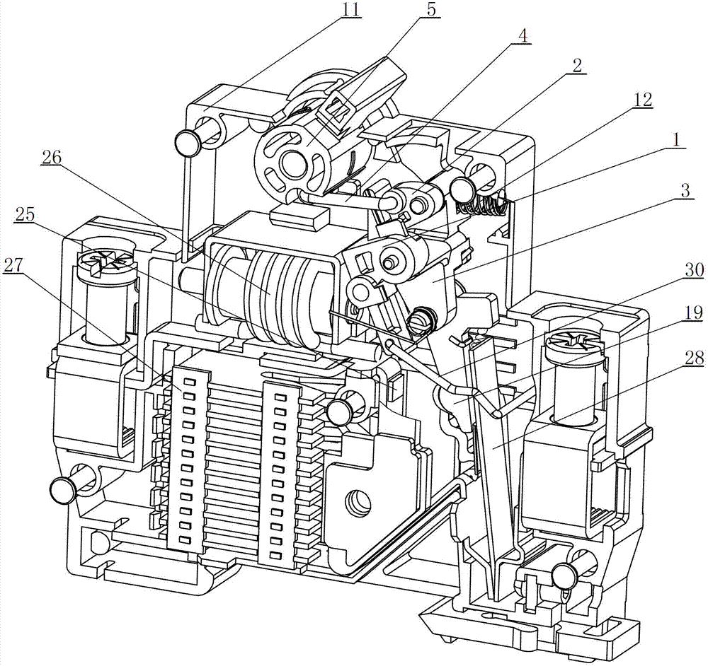 Easily-assembled small circuit breaker and operating mechanism thereof