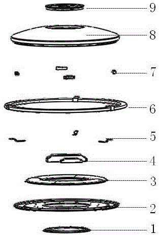 LED ceiling lamp with multiple light distribution modes and multiple light distribution method thereof