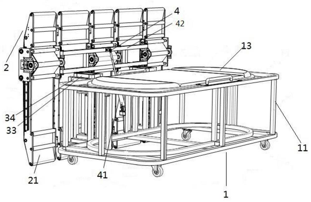 Movable auxiliary bathing device and operation method thereof