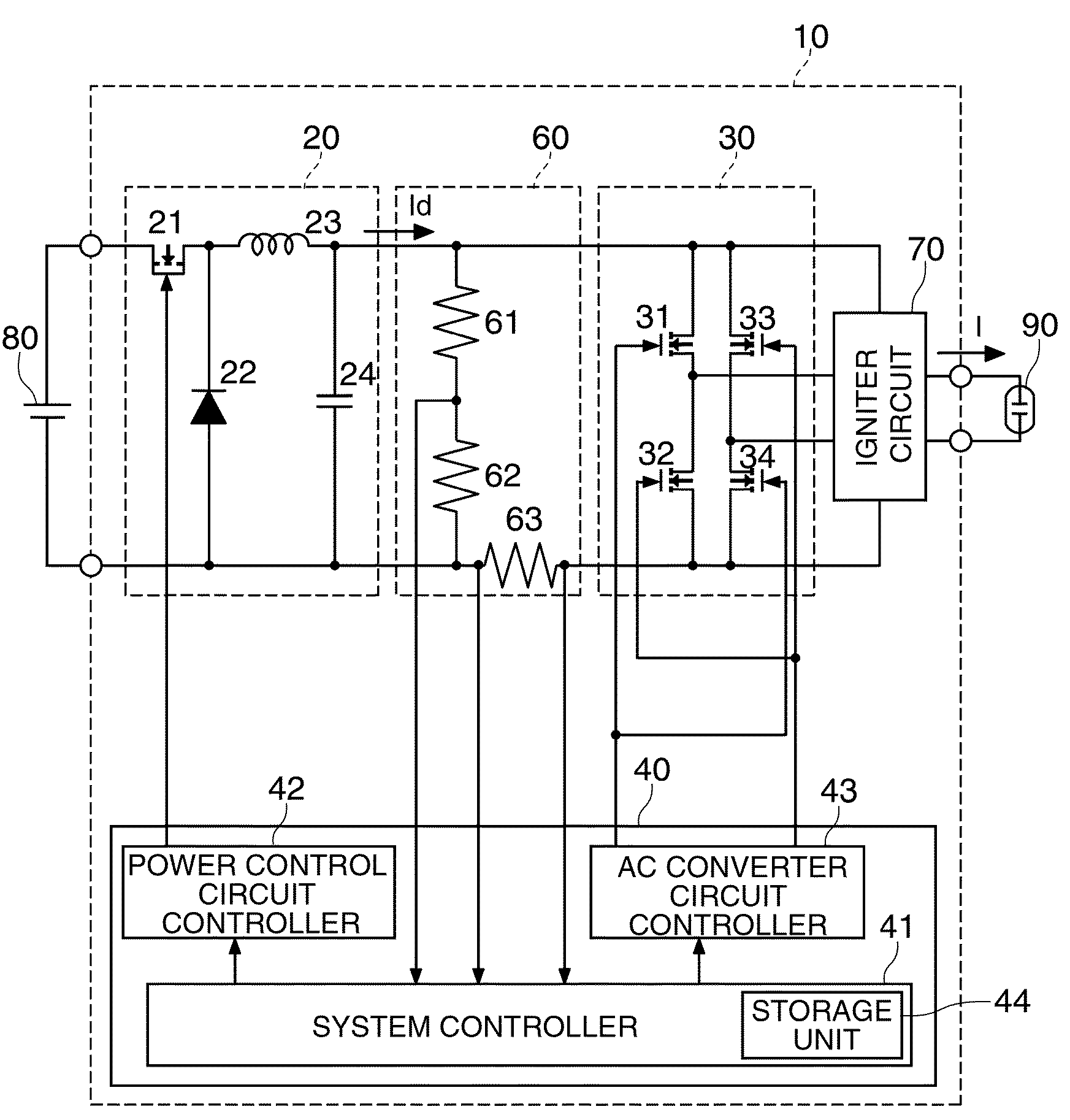 Discharge lamp lighting device, control method for the same, and projector