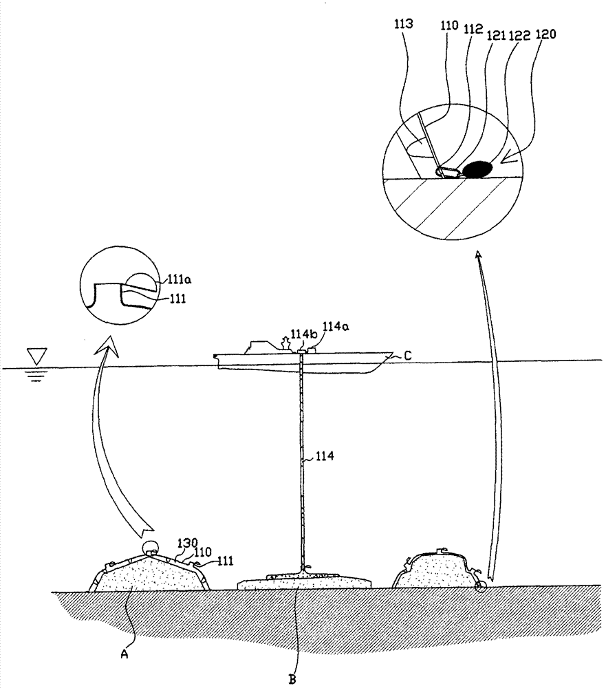 Artificial attaching method of algae spores of natural rock and artificial structure in water