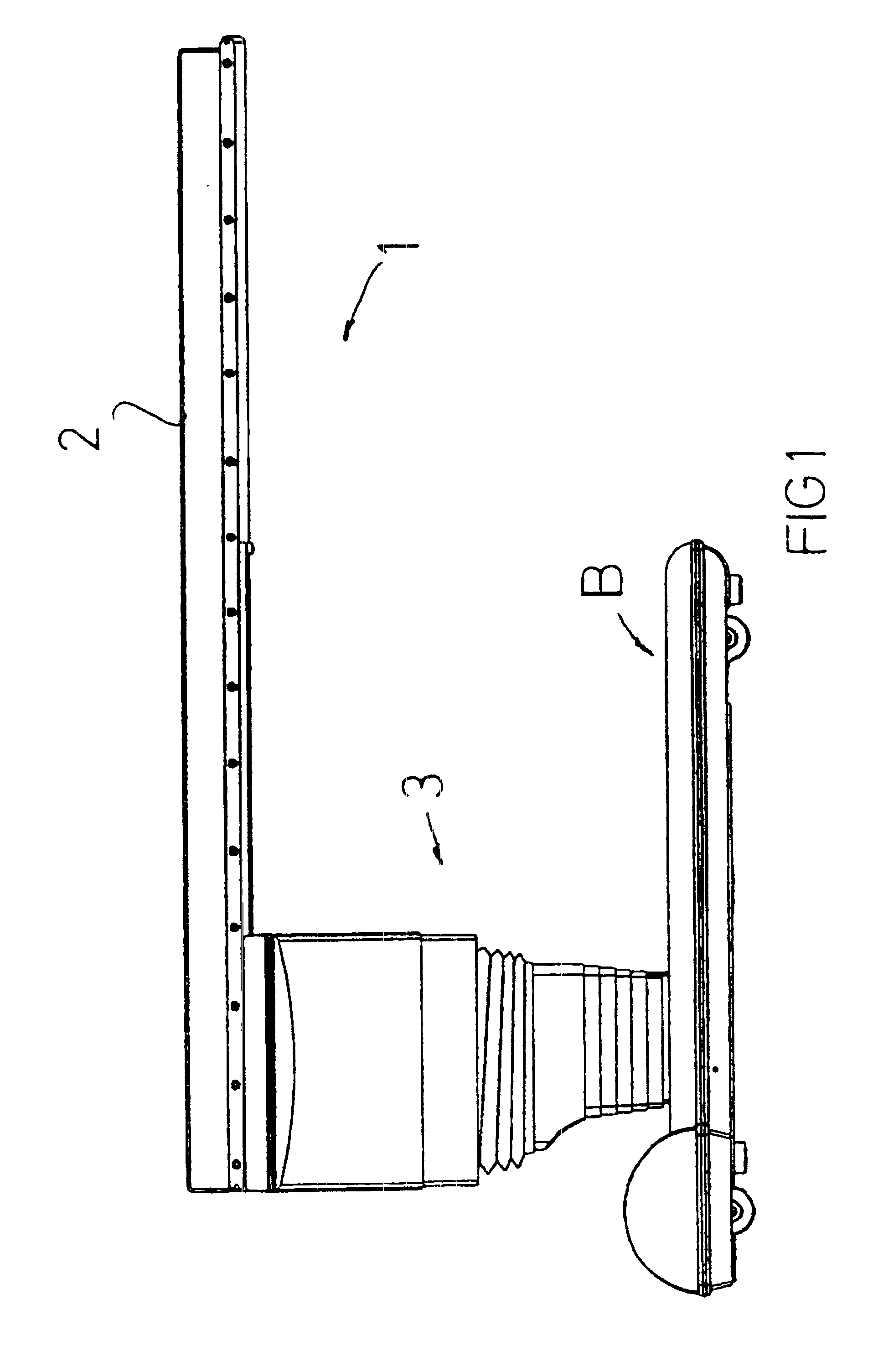 Surgical table with displacement arrangement