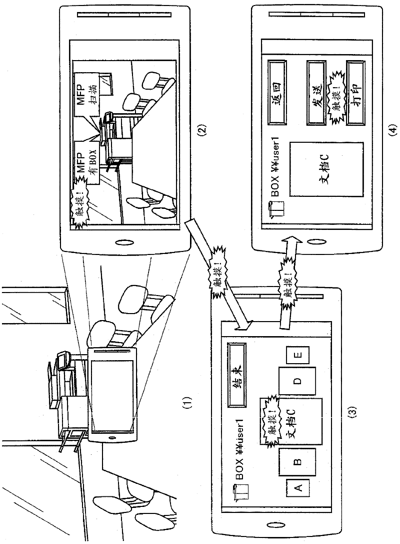 Image processing system including portable terminal