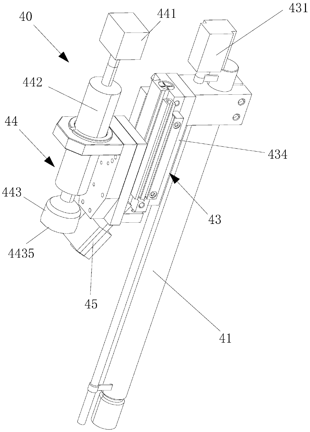Ratchet wheel transmission type dispensing system for SMT mounting