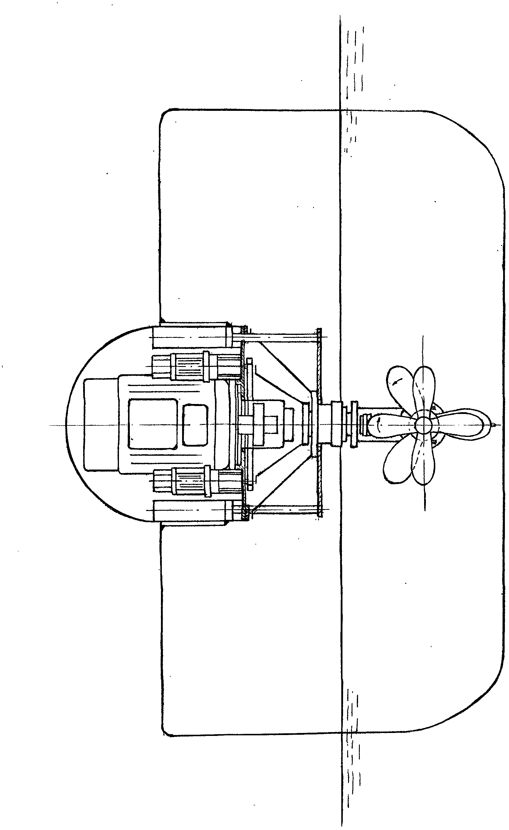 Electric full-circle rotation inboard and outboard (double-motor) contra-rotating propeller propulsion unit