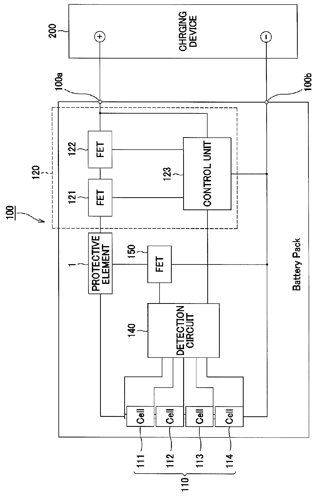 Protective element, protective element fabrication method, and battery module in which protective element is embedded